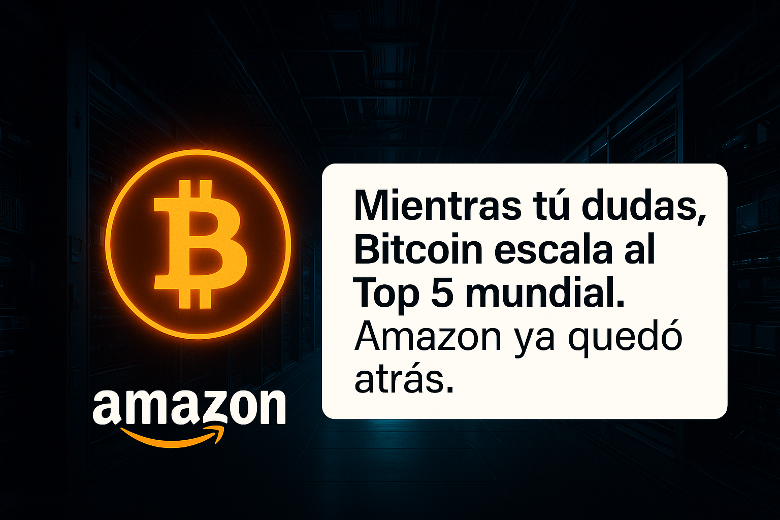 Bitcoin supera a Amazon y se convierte en el quinto activo más valioso del mundo