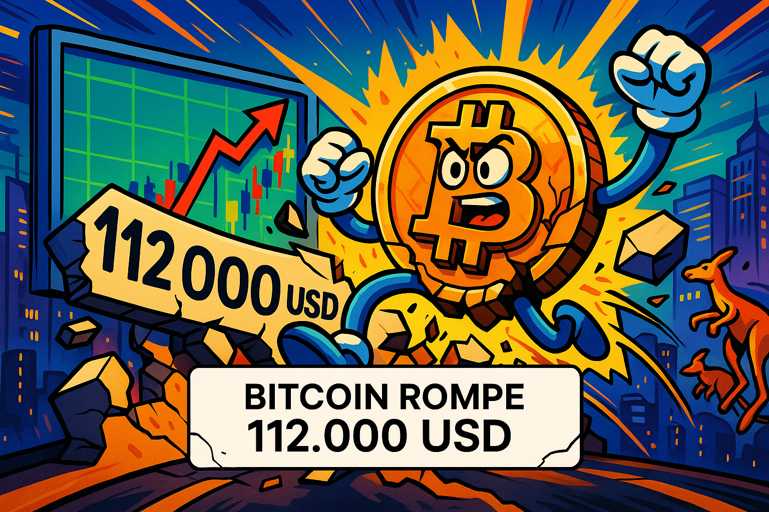 Bitcoin marca un nuevo máximo histórico y se enfría tras alcanzar 112 000 USD