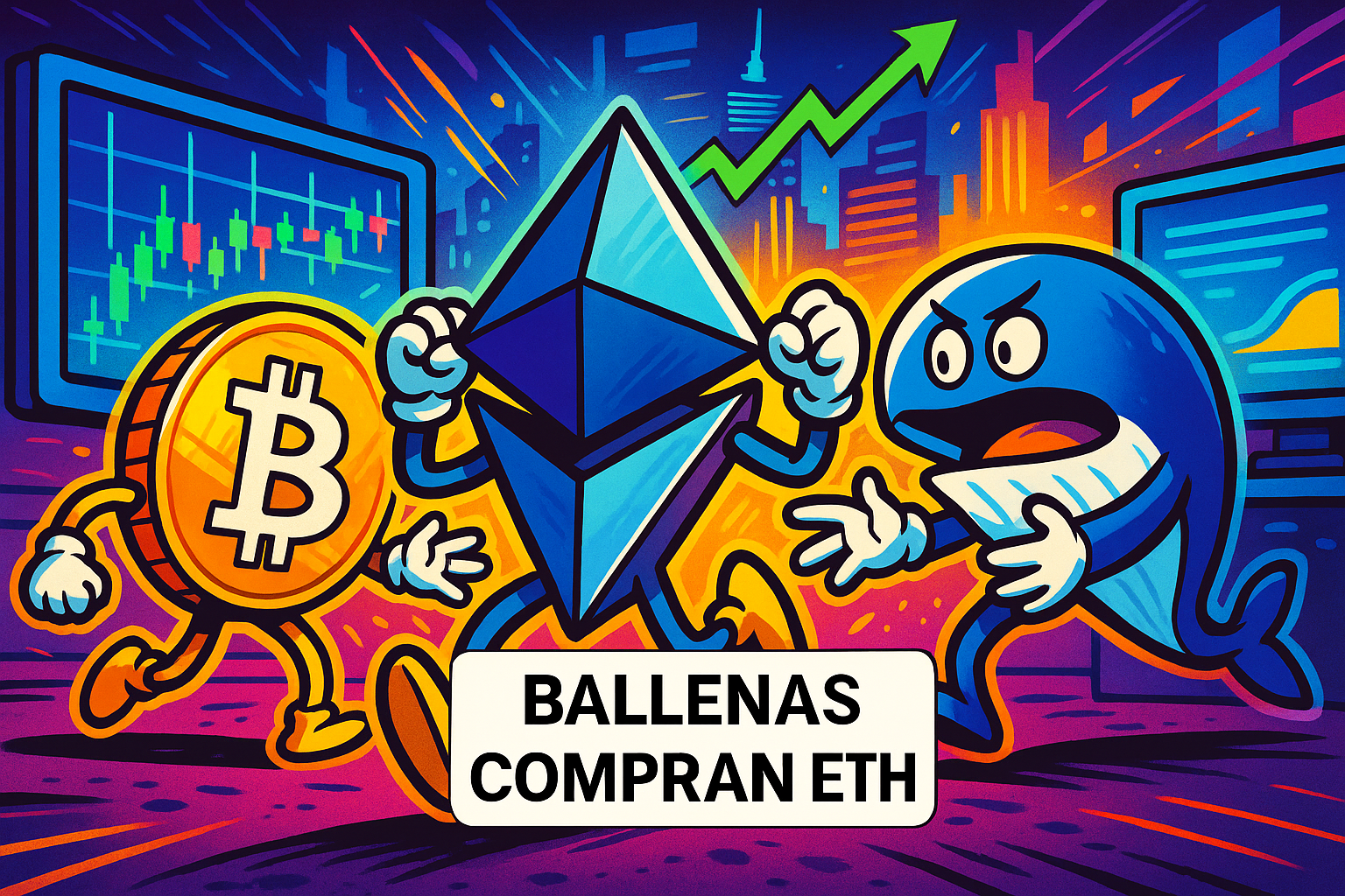 Largas compras de Ethereum por «ballenas» agitan el mercado cripto