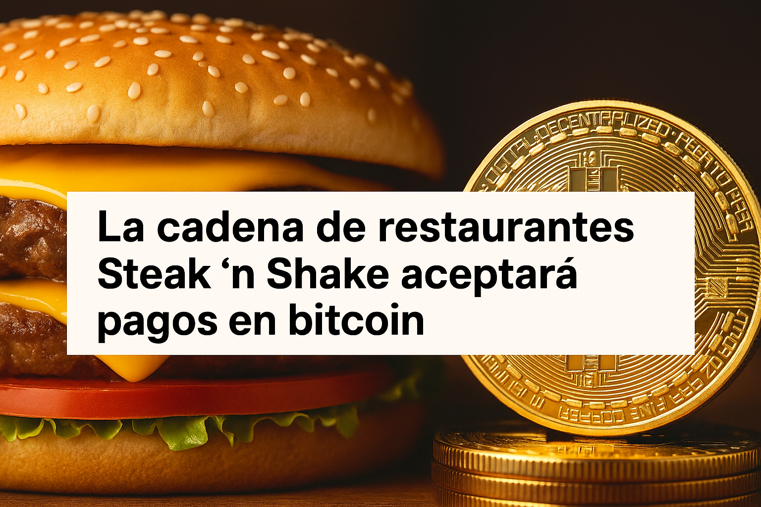El día 16 de mayo, la cadena Steak 'n Shake aceptará Bitcoin