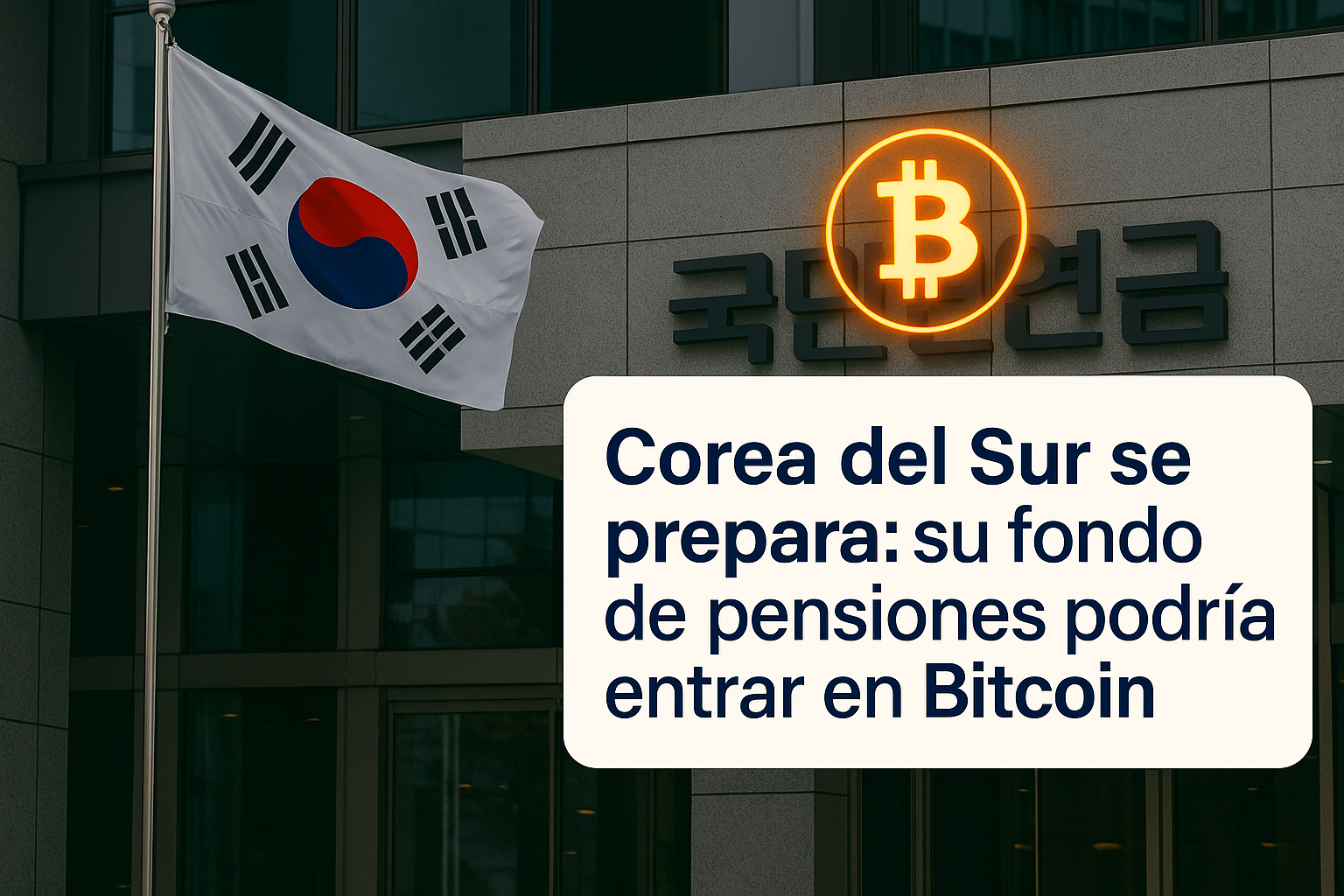 El fondo de pensiones de Corea del Sur considera invertir directamente en Bitcoin