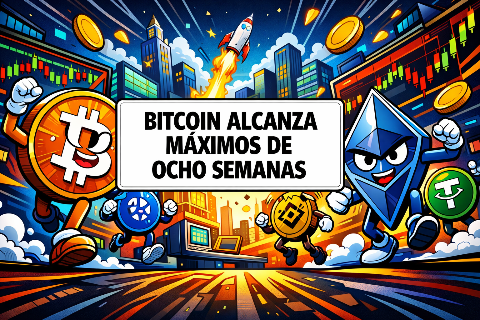 Bitcoin alcanza máximos de ocho semanas por creciente optimismo del mercado