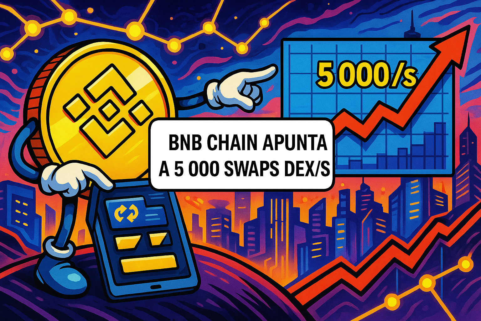 BNB Chain anuncia infraestructura para 5 000 swaps DEX por segundo en 2025