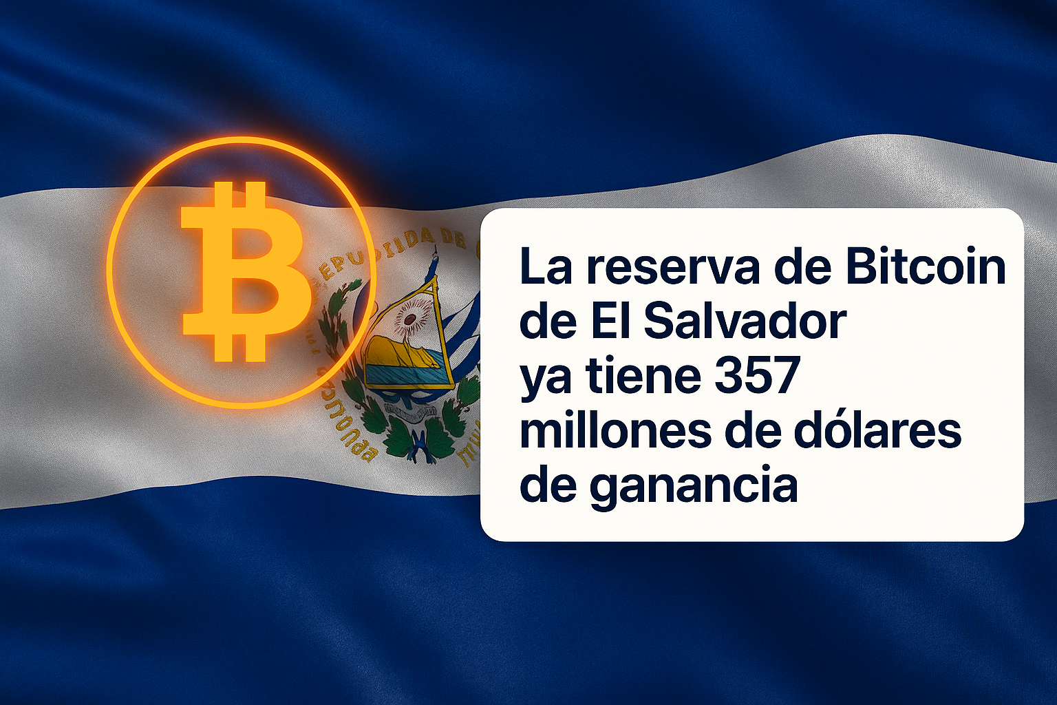 El Salvador obtiene $357 millones en ganancias no realizadas con sus reservas de Bitcoin