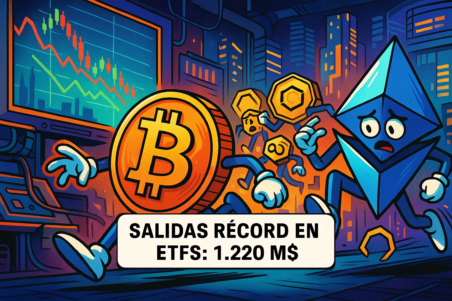 ETFs de Bitcoin registran la 3.ª mayor salida semanal del año: 1.220